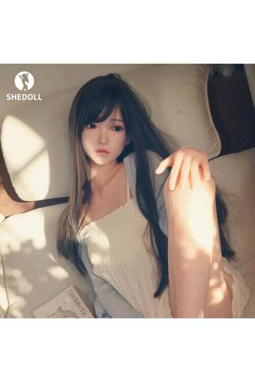 SHEDOLL青檸158cm初戀系棉花糖肌C杯少女 - 純白百褶裙の鄰家妹妹風｜全身仿真紋理+可動口腔定制｜宅男幻想具現化